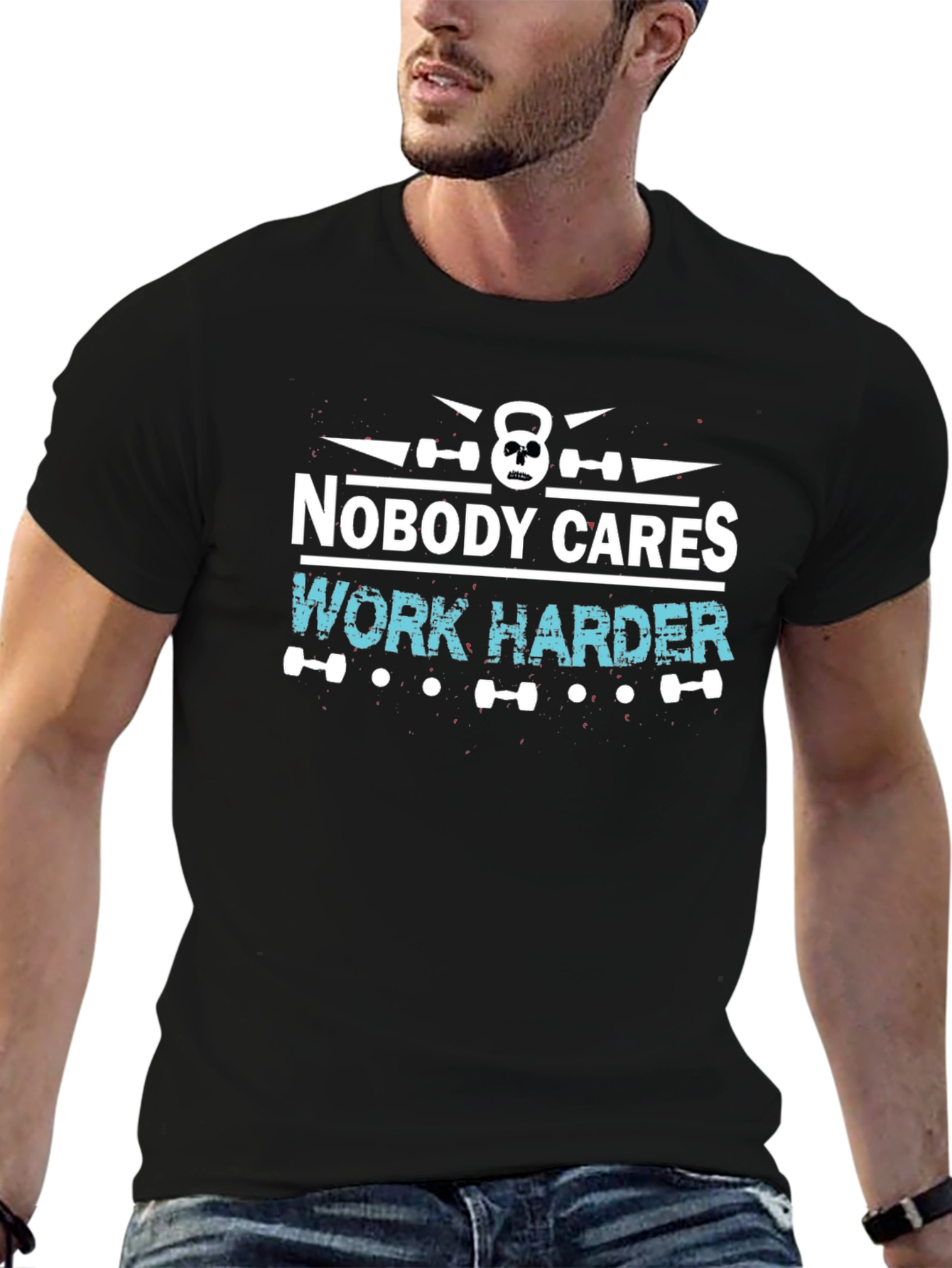 Nobody Cares Work Harder Black T-Shirt