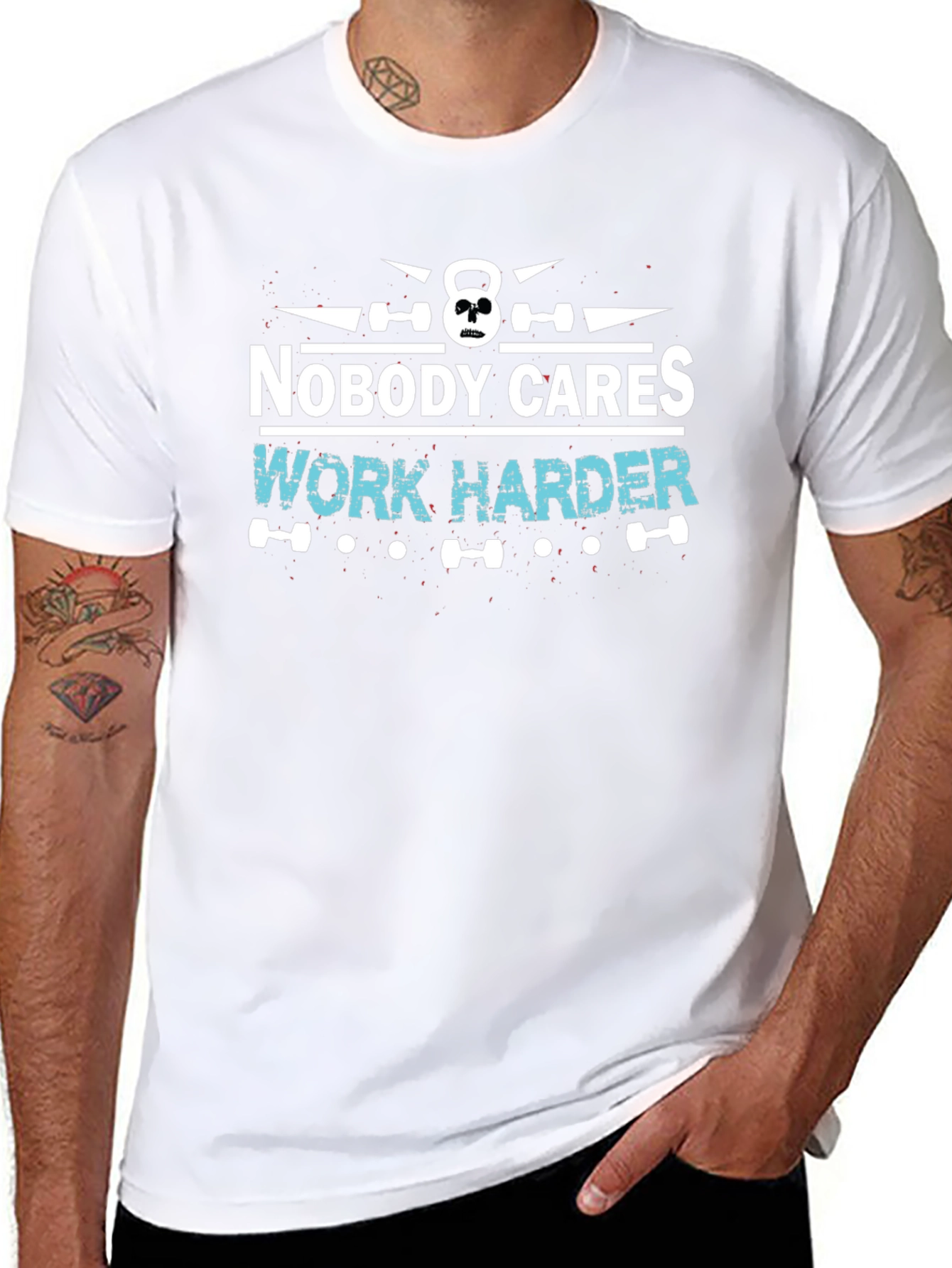 Nobody Cares Work Harder Black T-Shirt