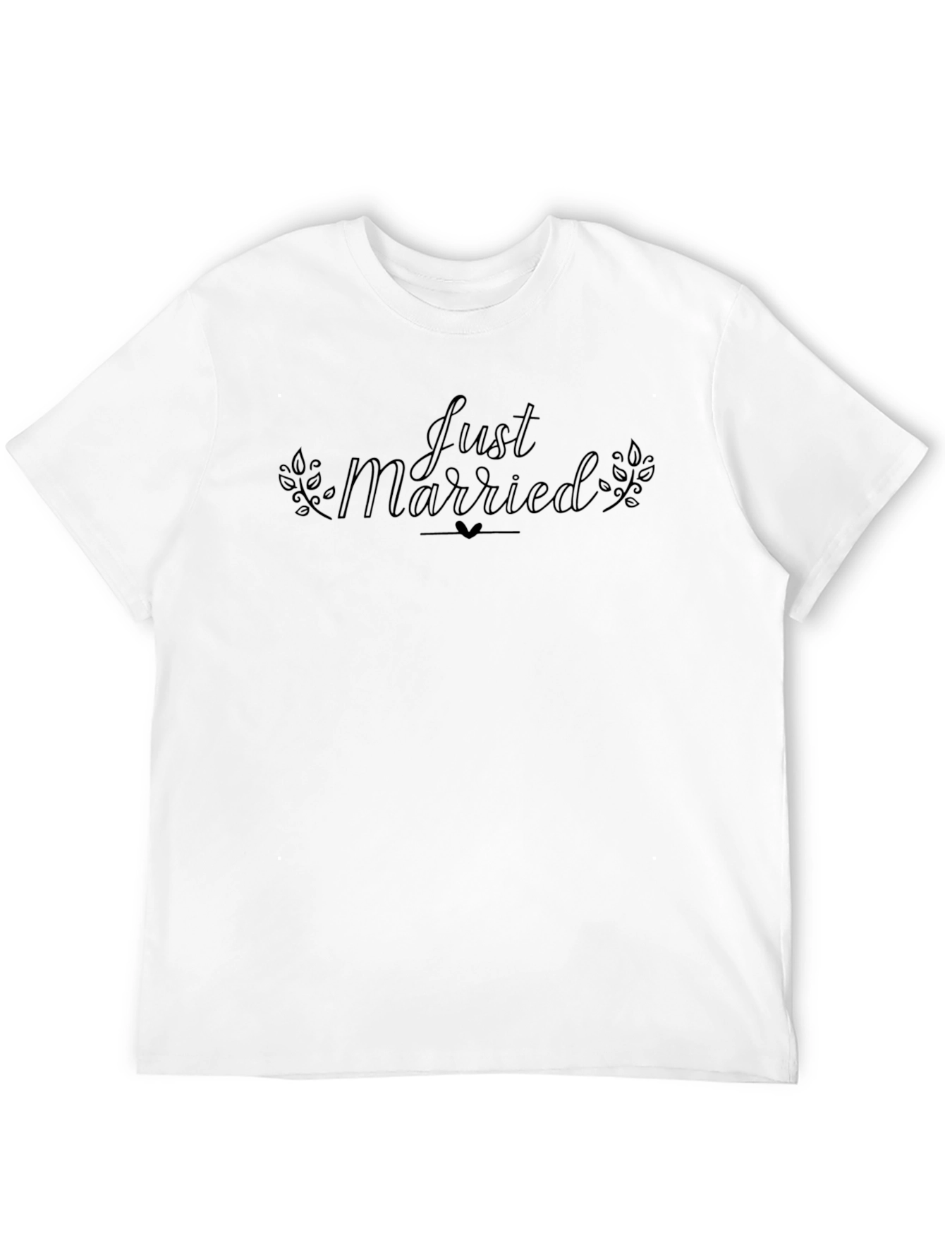 Just Married Black Crew Neck T-Shirt