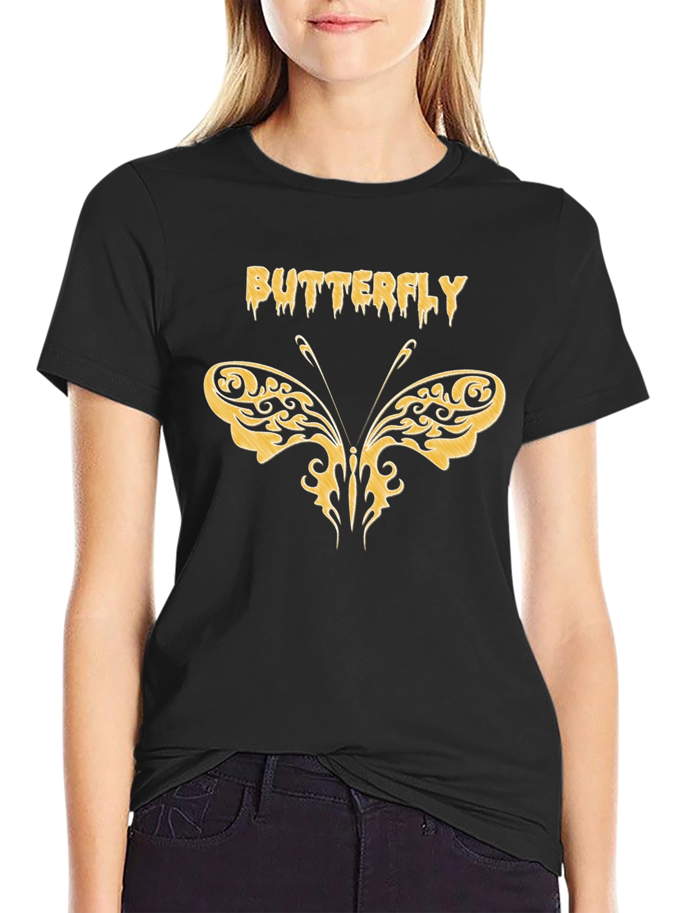 Butterfly Graphic Print T-Shirt