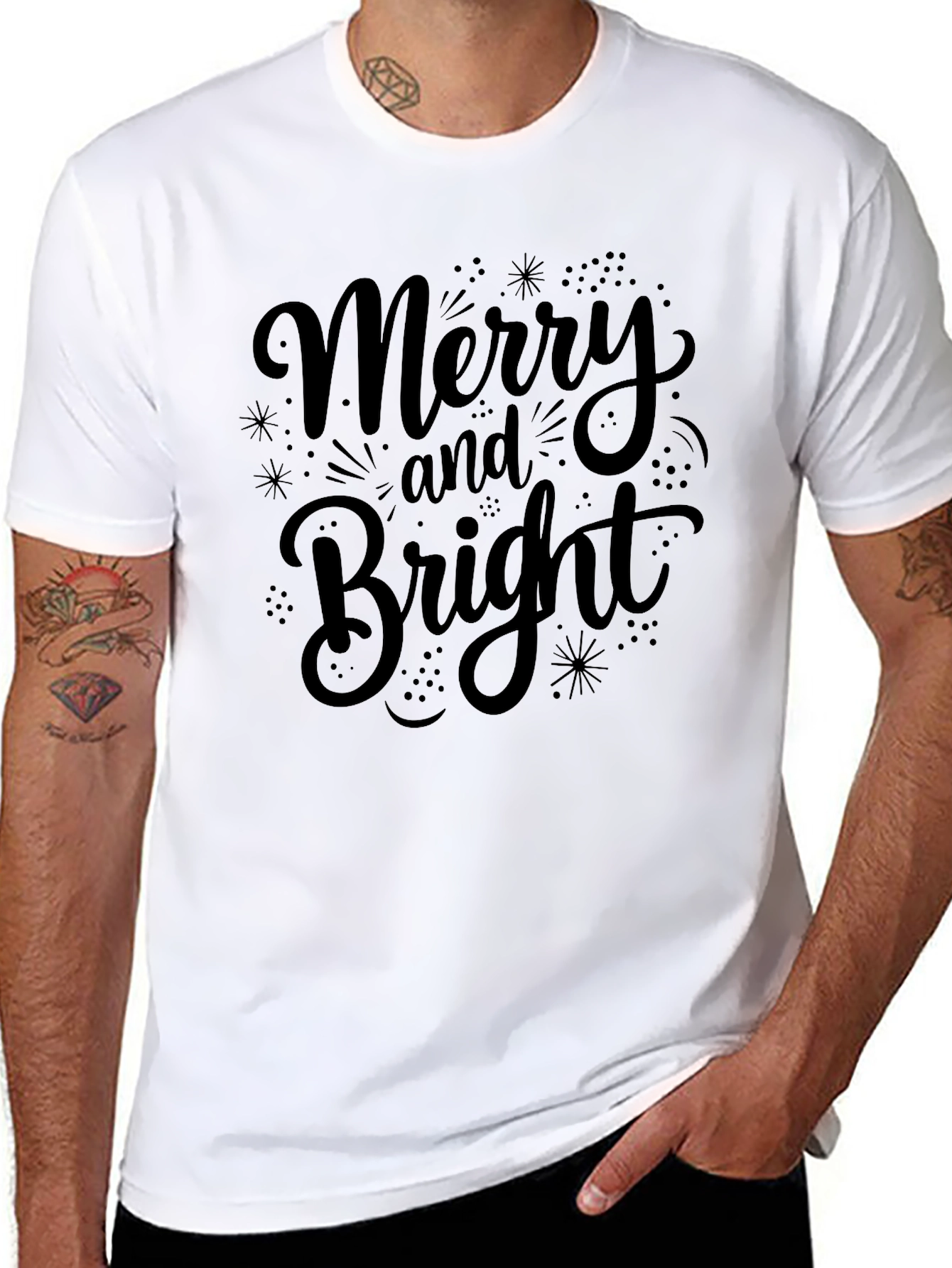 Merry and Bright Graphic Tee - Holiday Season