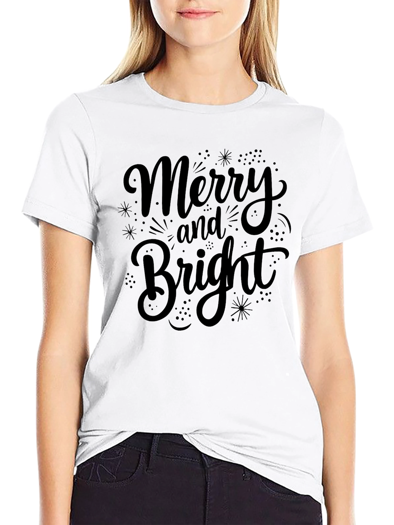 Merry and Bright Graphic Tee - Holiday Season