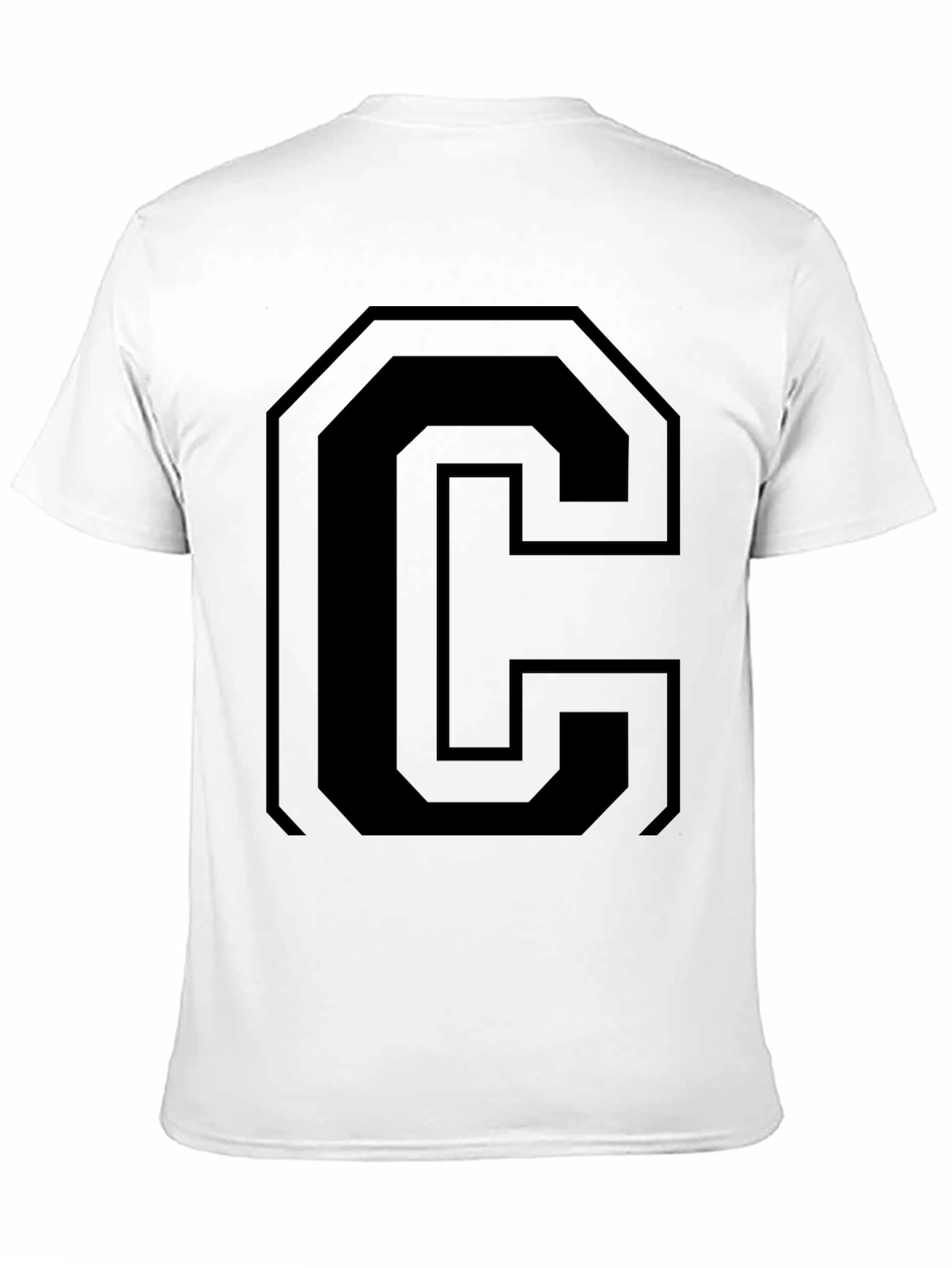 Bold Letter C Graphic Tee - Black