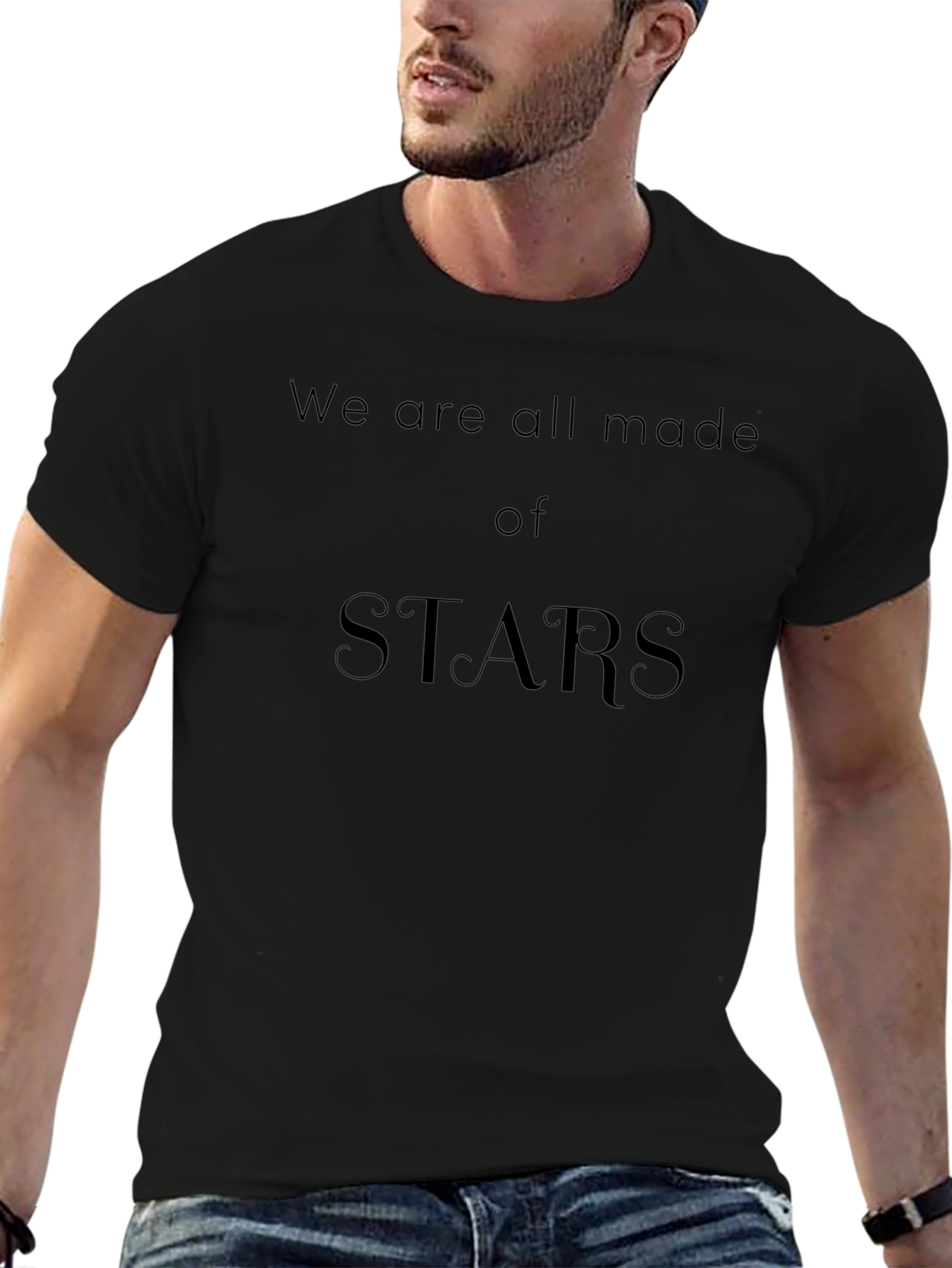Stars Graphic T-Shirt - Black Unisex Tee