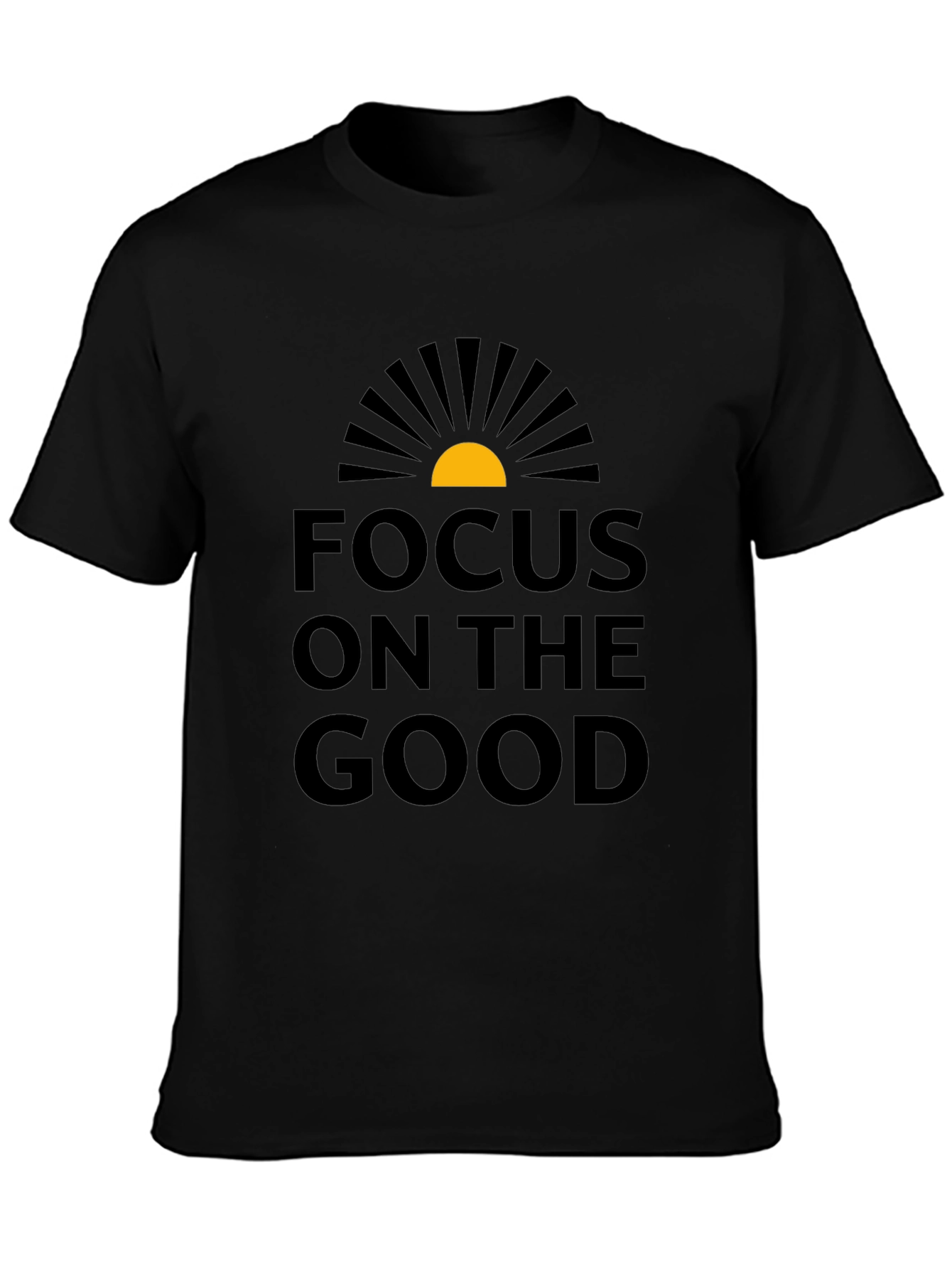 Focus on the Good Graphic T-Shirt - Black