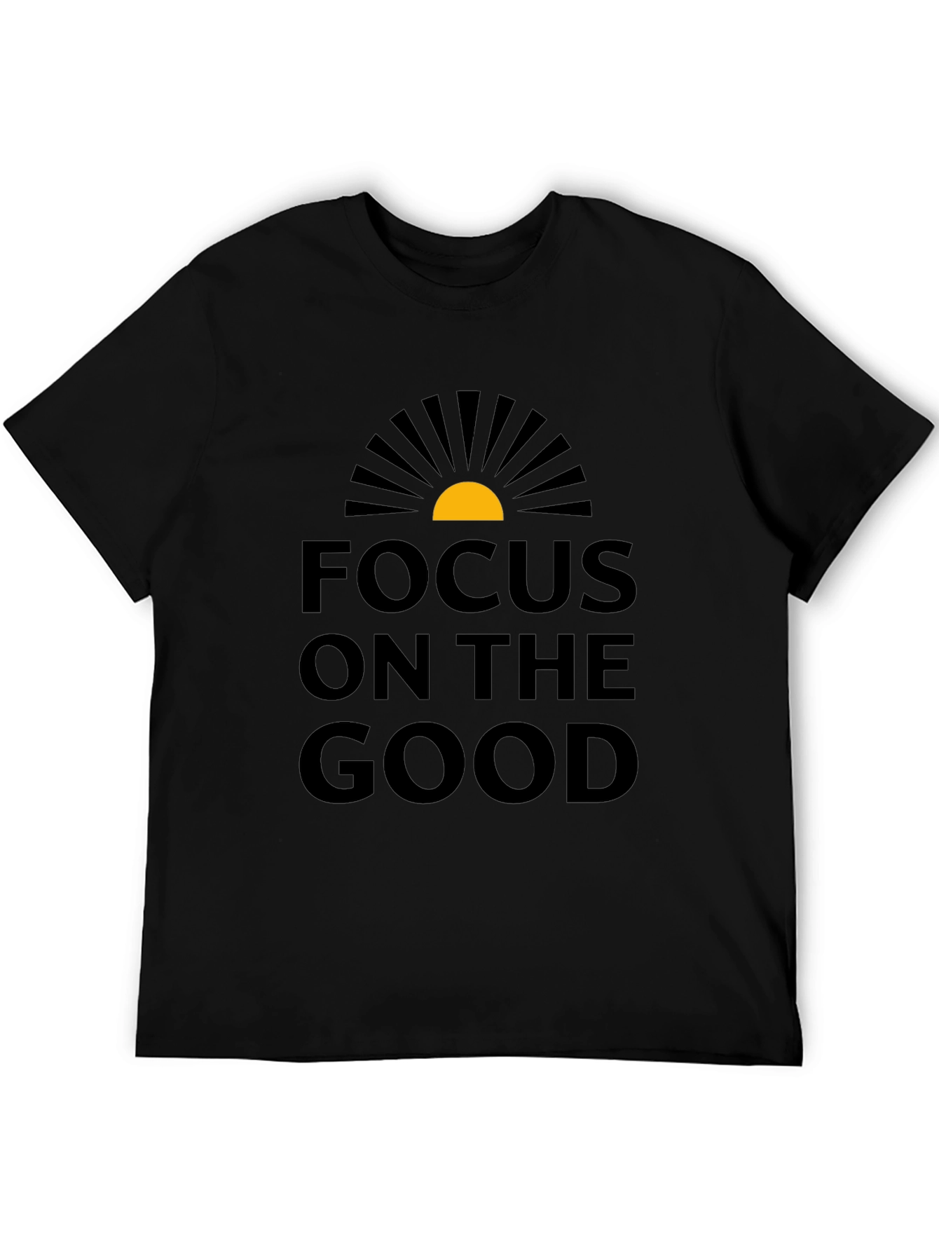 Focus on the Good Graphic T-Shirt - Black