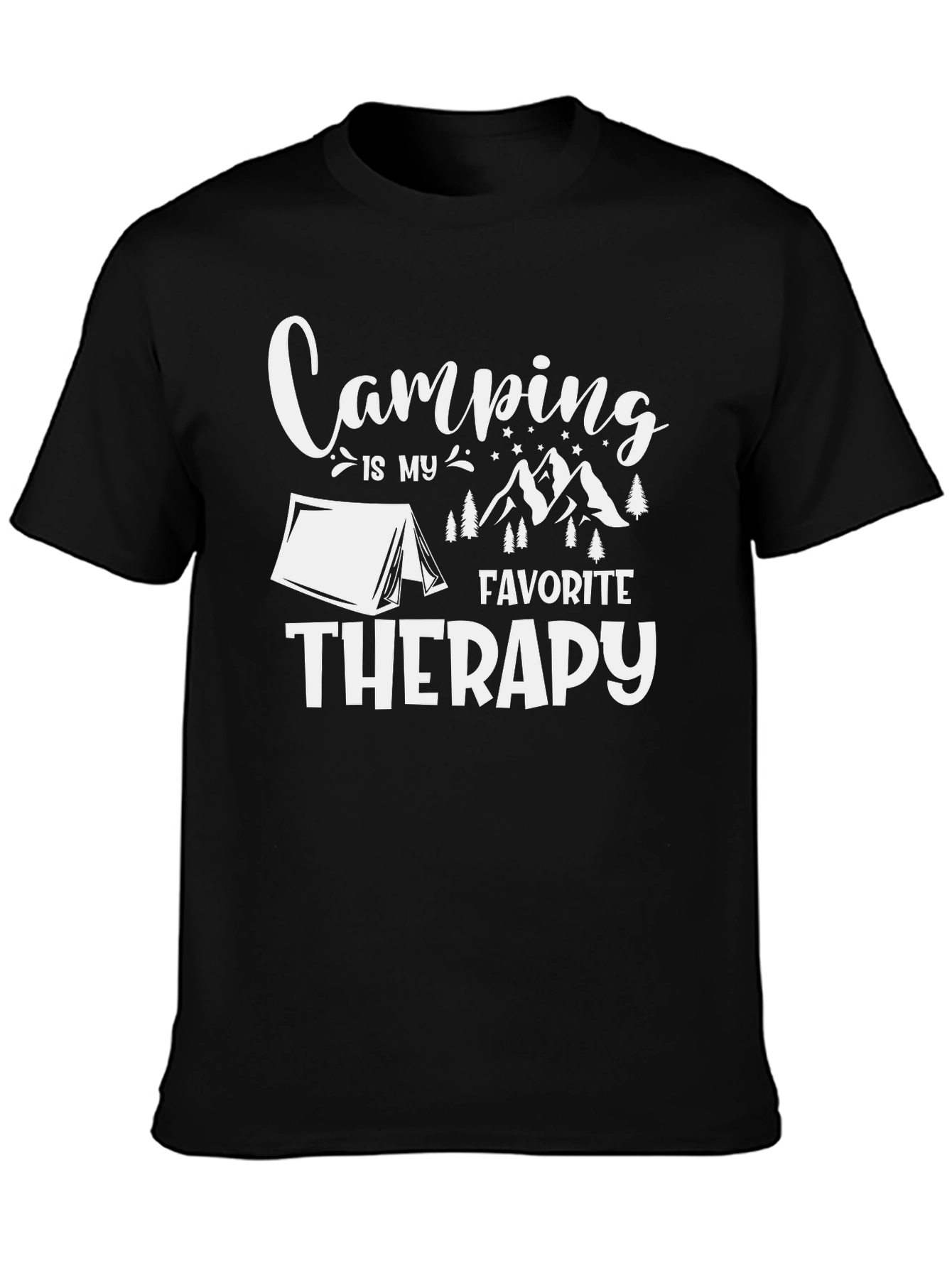 Camping is my Favorite Therapy Graphic T-Shirt