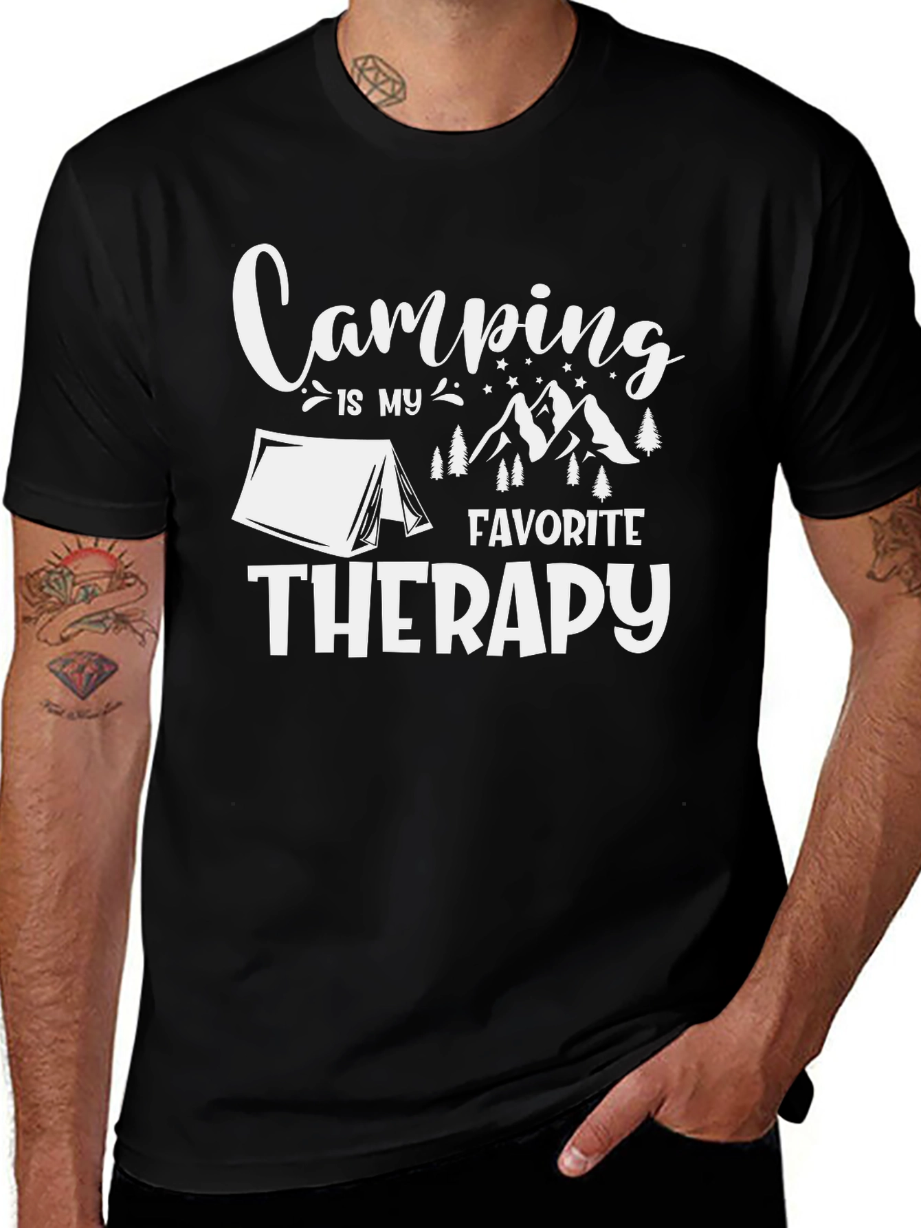 Camping is my Favorite Therapy Graphic T-Shirt