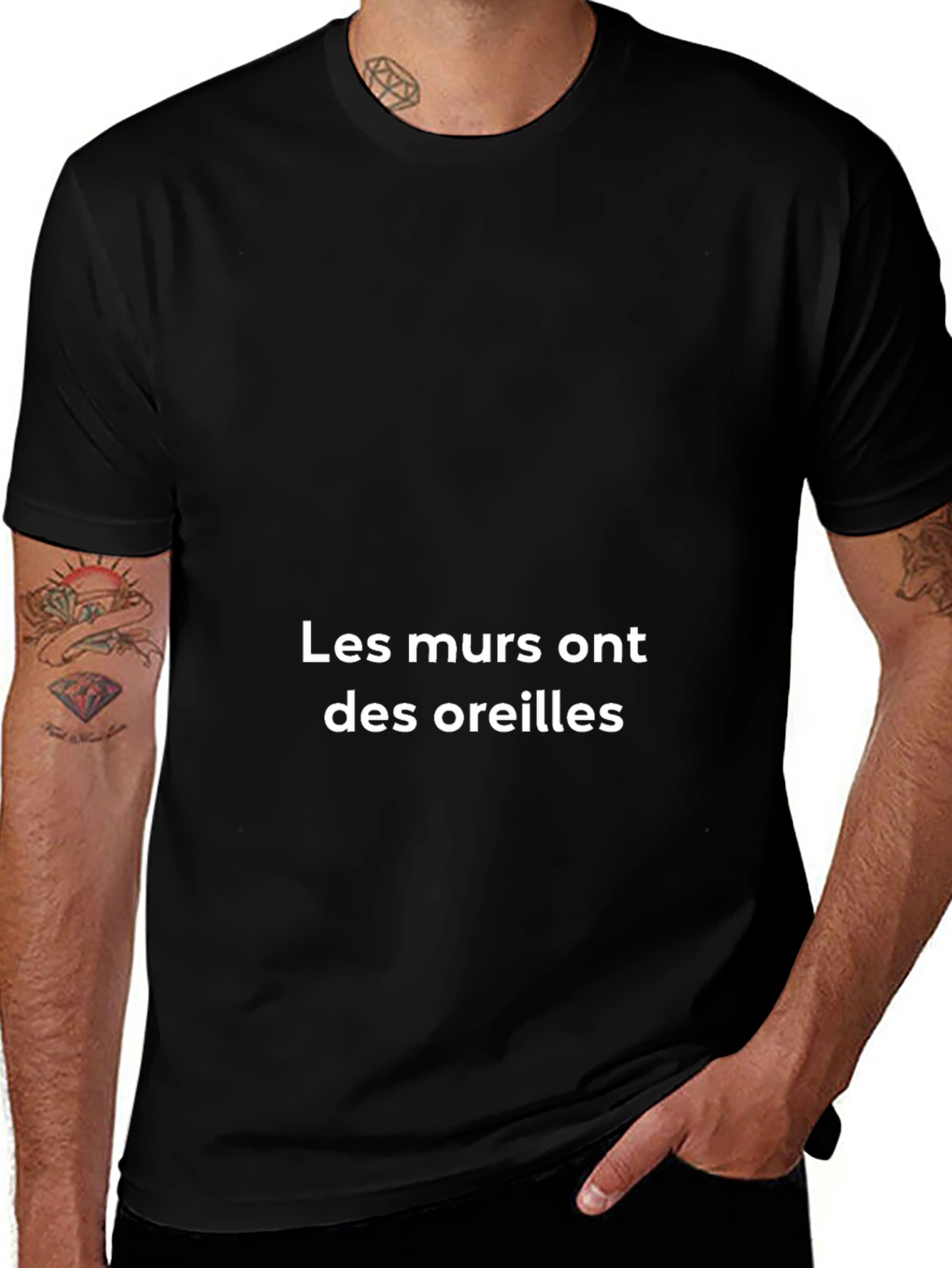 Black T-Shirt - Les murs ont des oreilles