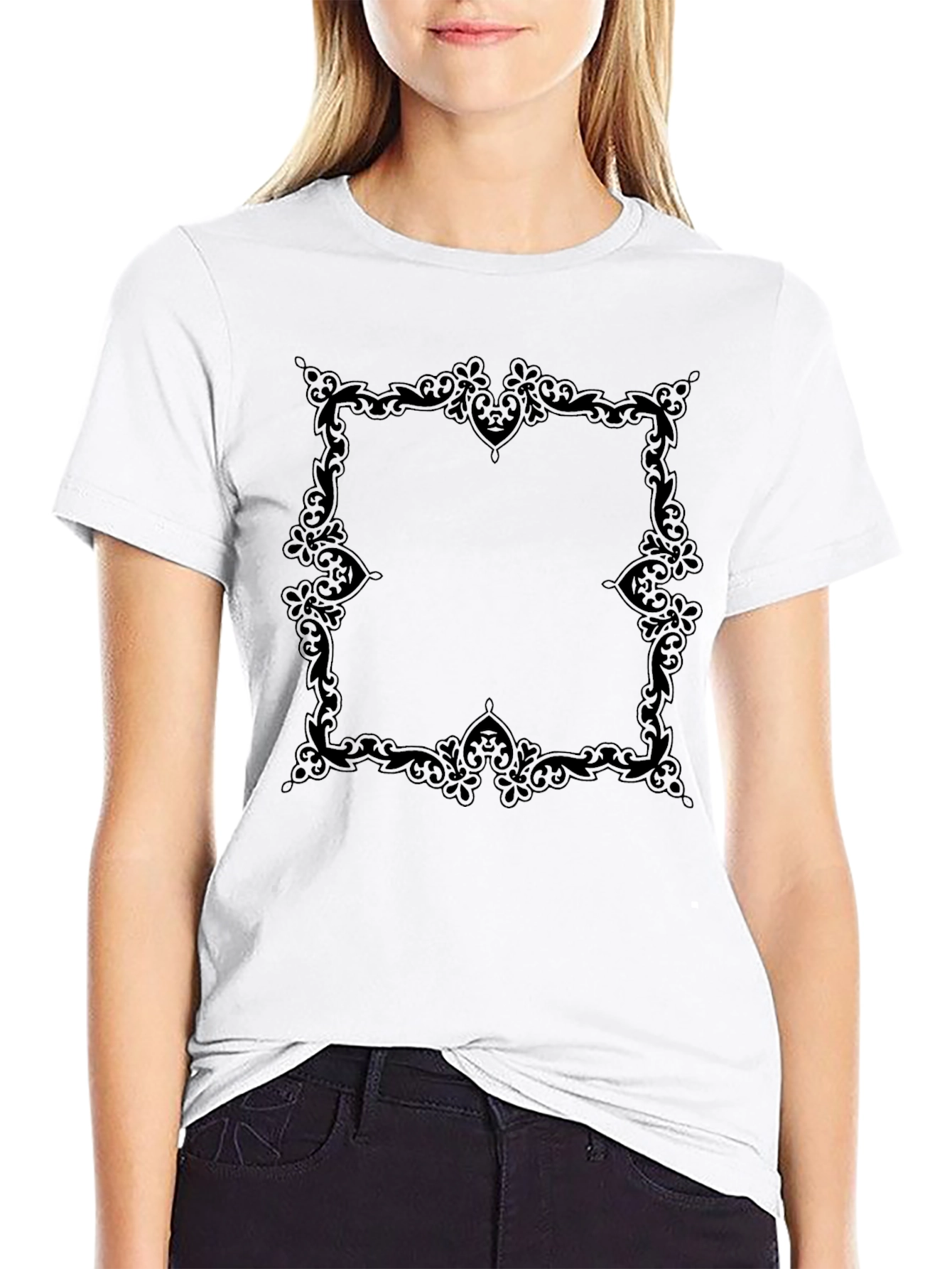 Black Ornate Framed Tee