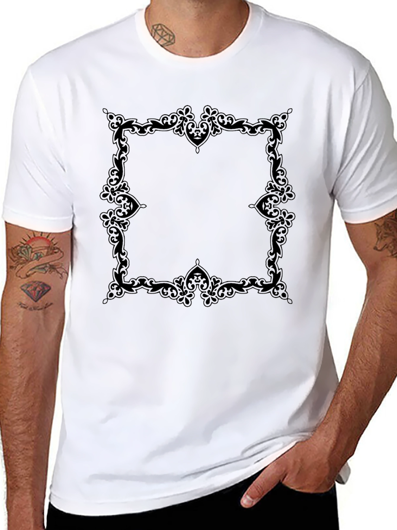 Black Ornate Framed Tee