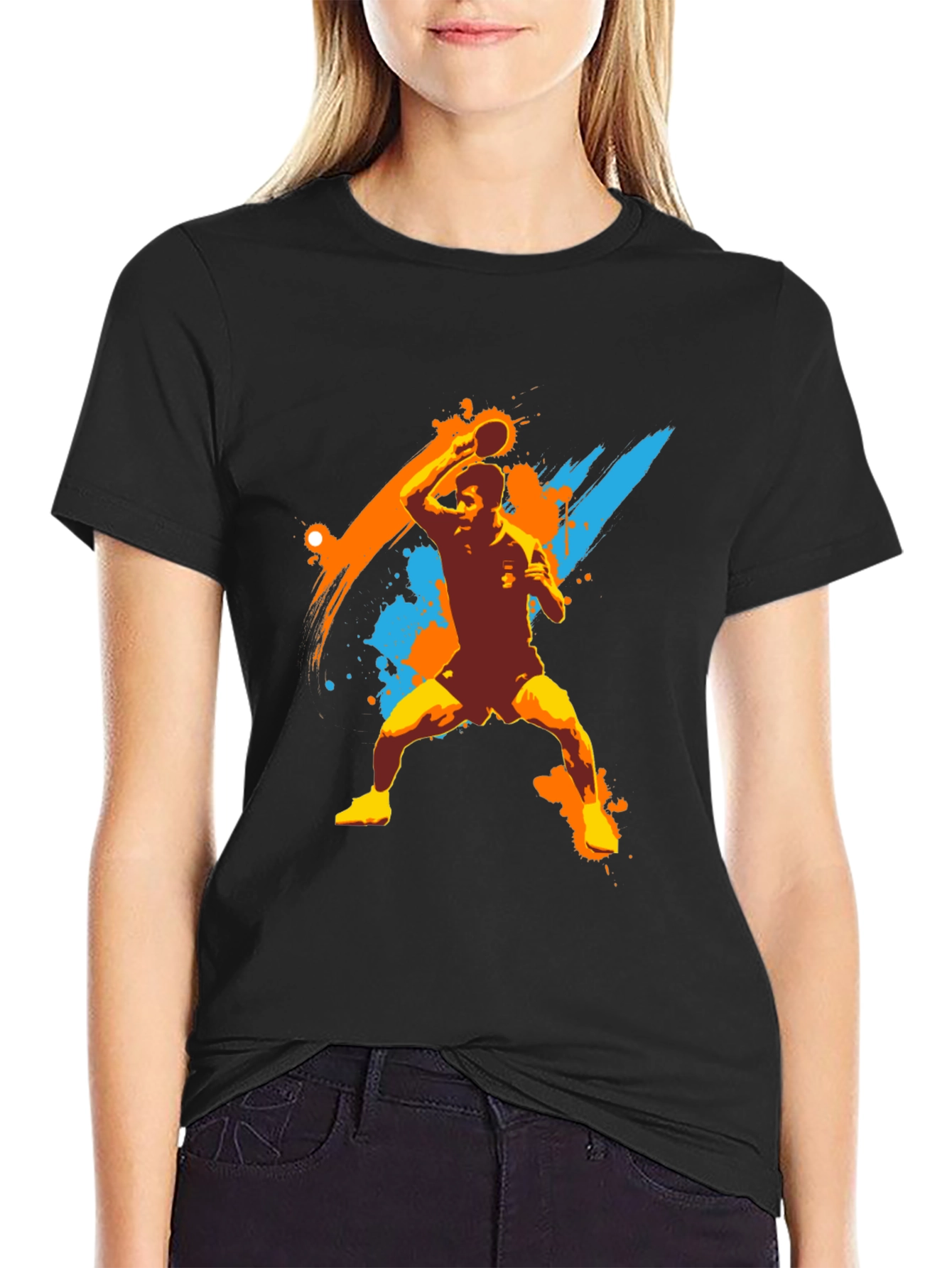 Table Tennis Player Graphic T-Shirt