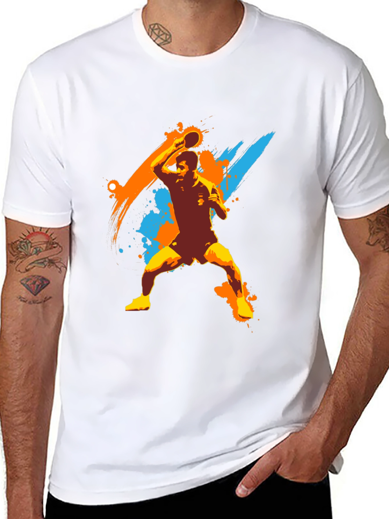 Table Tennis Player Graphic T-Shirt