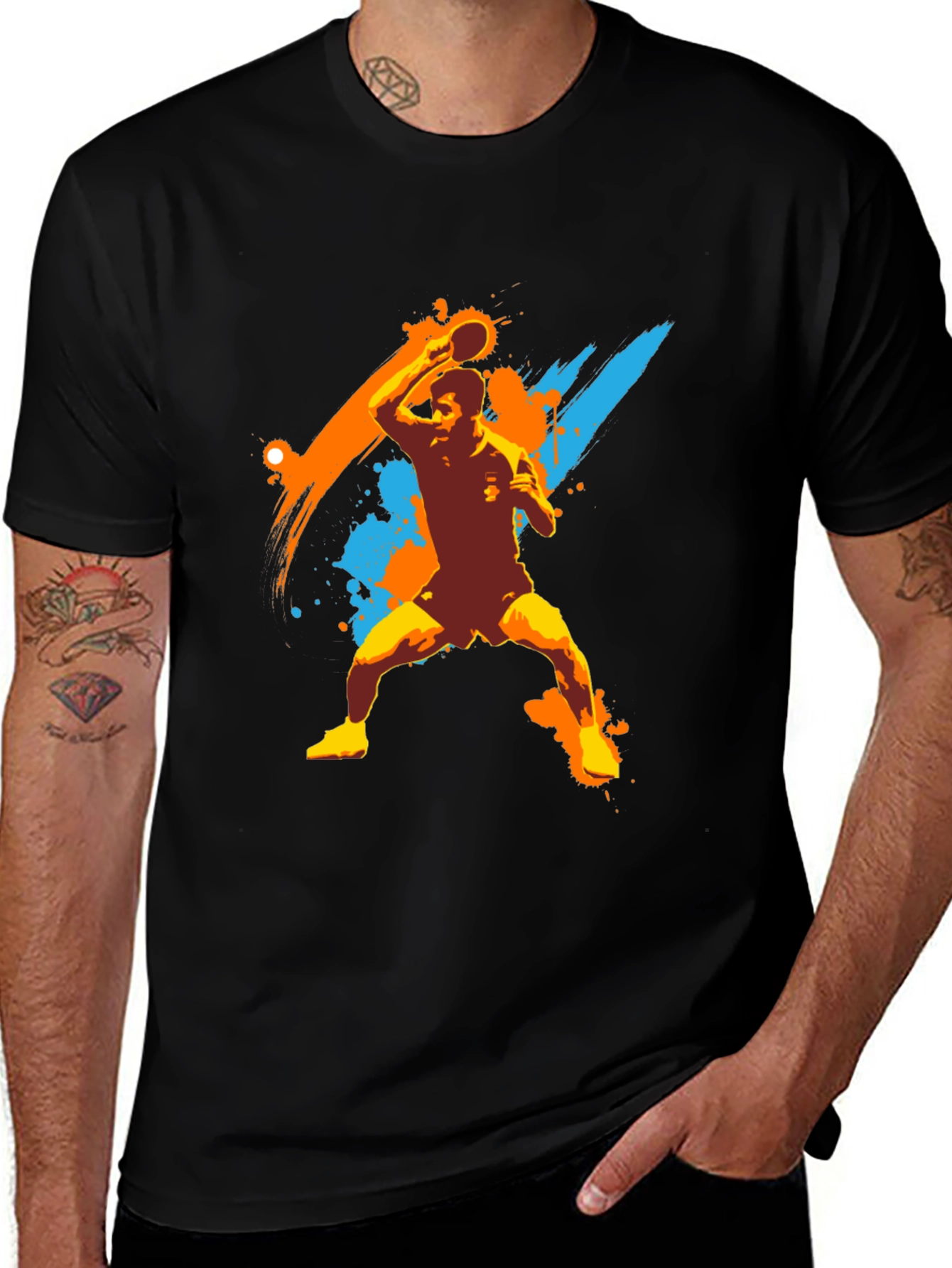 Table Tennis Player Graphic T-Shirt
