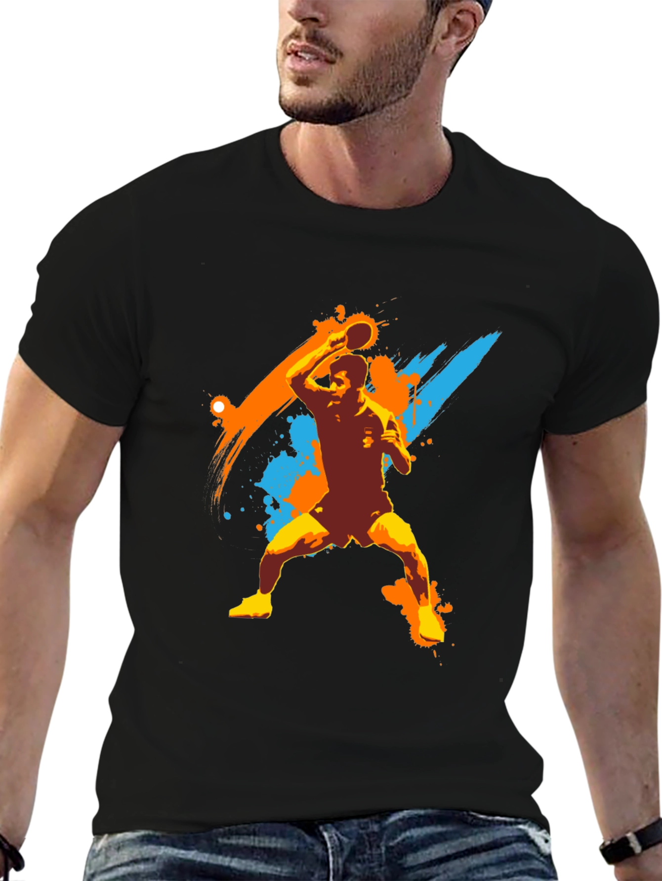 Table Tennis Player Graphic T-Shirt