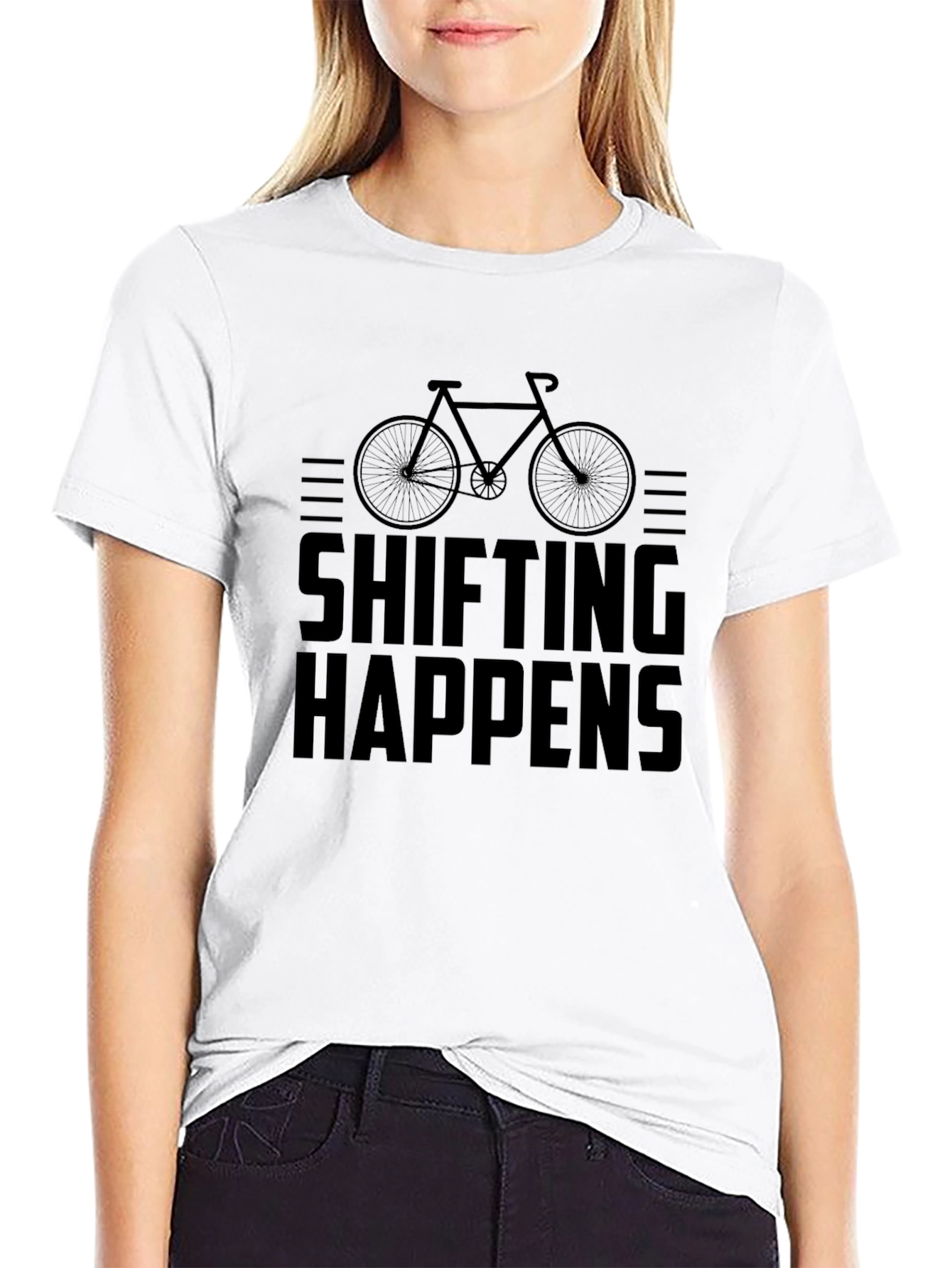 Shifting Happens Graphic T-Shirt - Cycling Humor