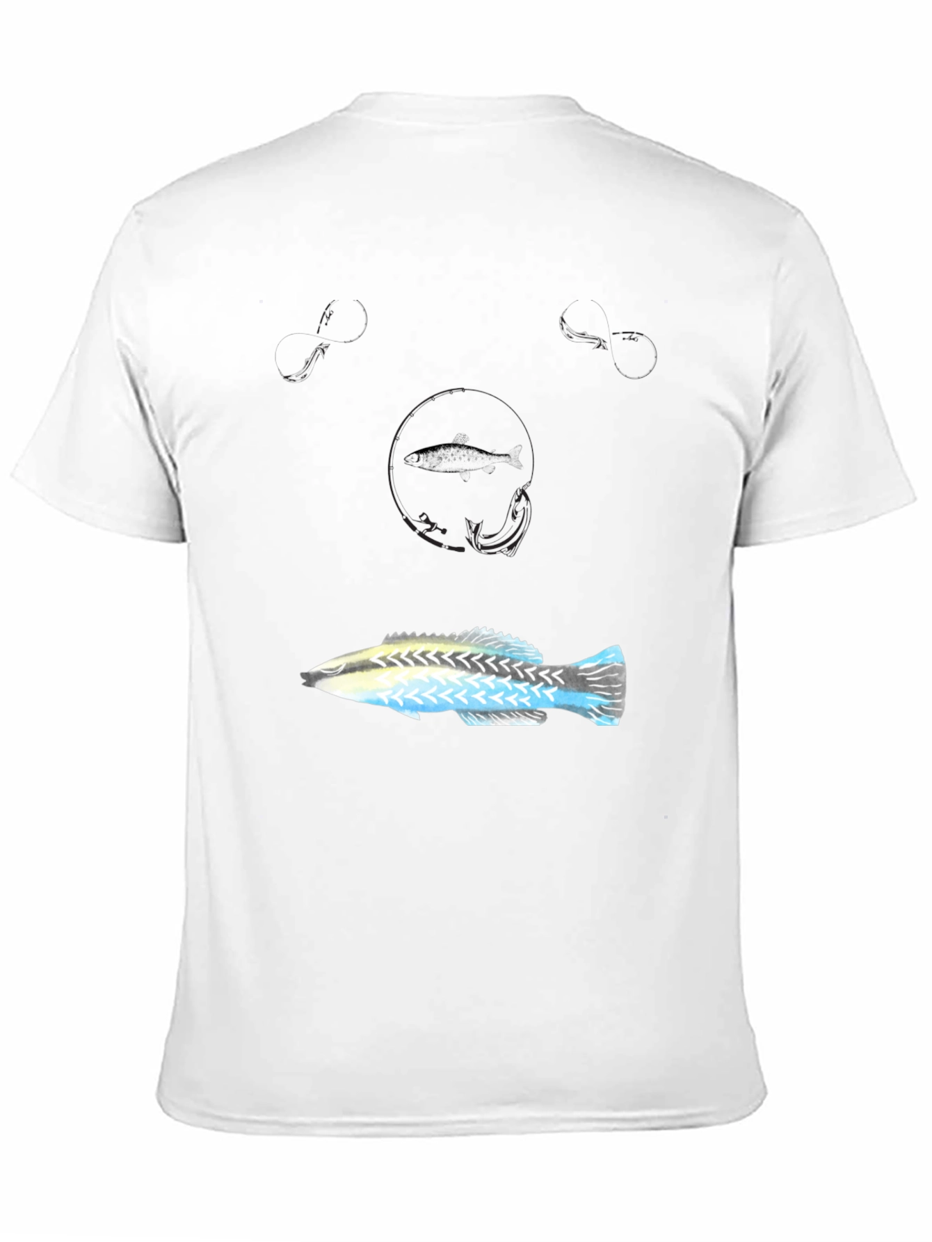Cool Fish Graphic Black T-Shirt