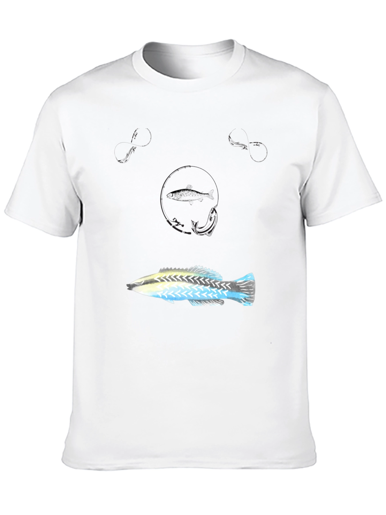 Cool Fish Graphic Black T-Shirt
