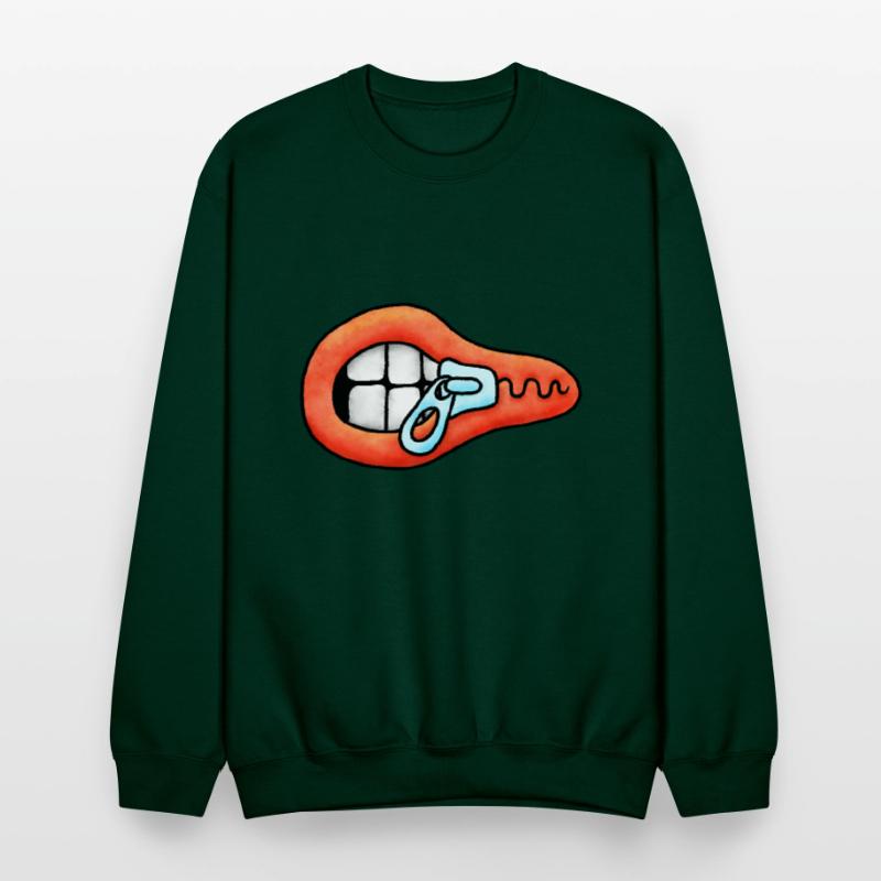 Zipper Mouth Illustration