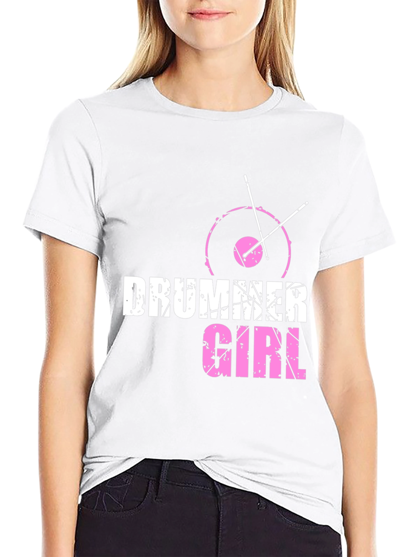 Drummer Girl Tee - Music Lover T-Shirt
