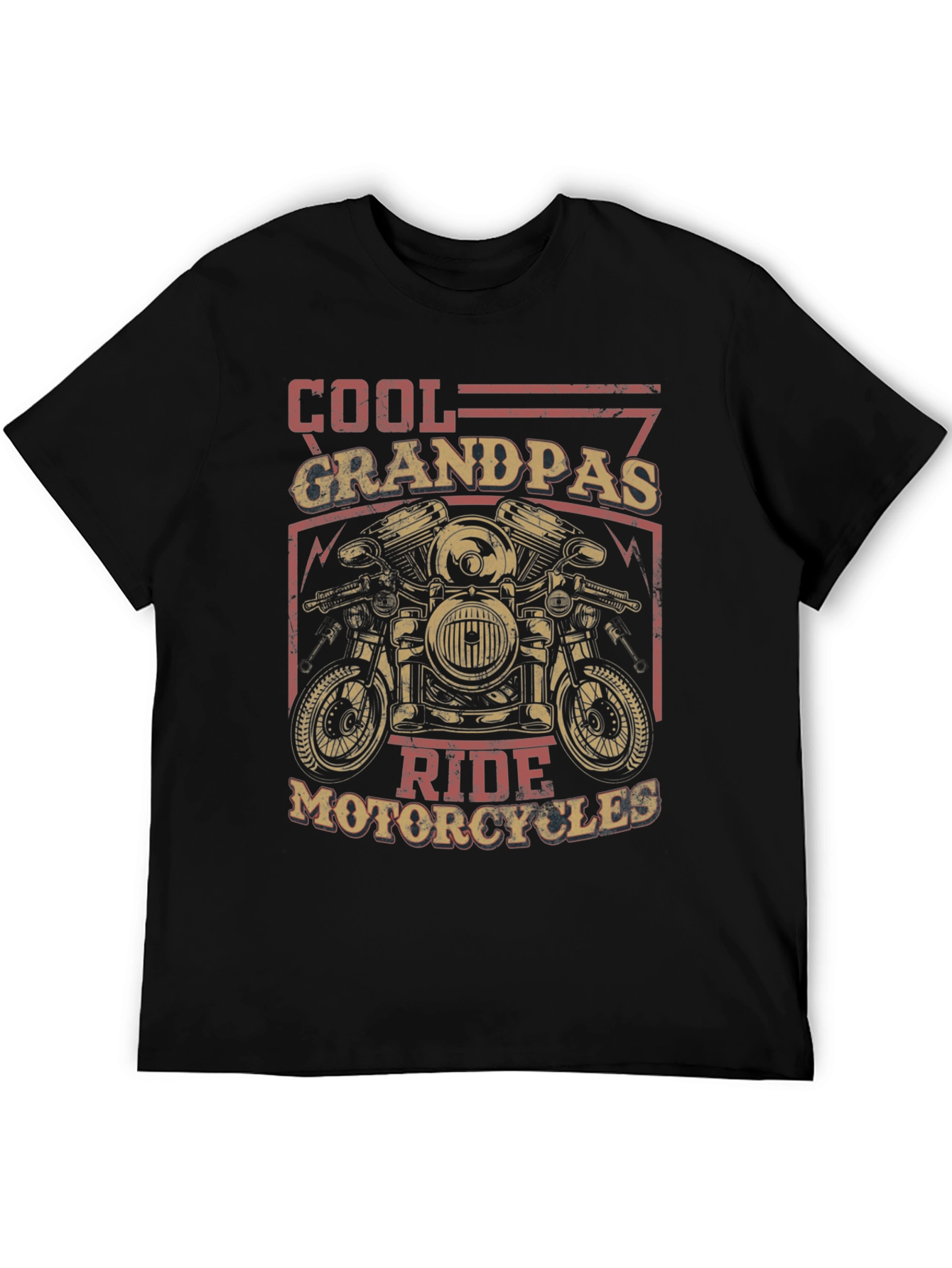 Cool Grandpas Ride Motorcycles Graphic Tee